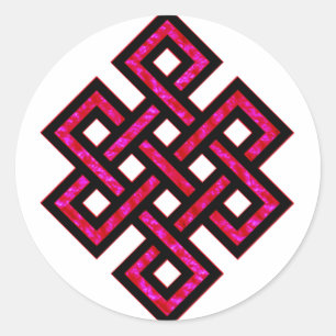 Pegatina Redonda Knot Celtic 10 Red
