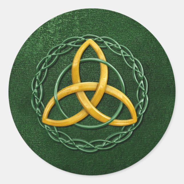 Pegatina Redonda Knot Celtic Trinity (Anverso)