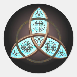 Pegatina Redonda Knot Celtic Trinity