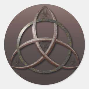 Pegatina Redonda Knot Celtic Trinity