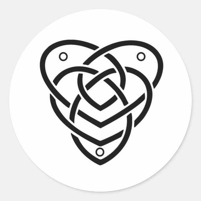 Pegatina Redonda Knot de maternidad celta (Anverso)