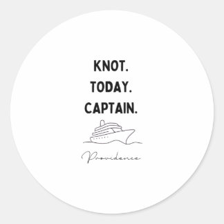 Pegatina Redonda Knot Today Captain Cruise Outfit Providence Rhode 