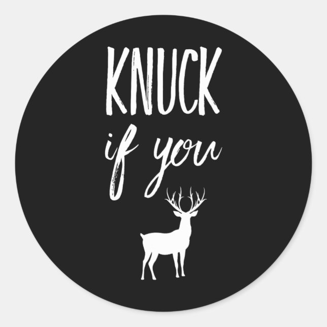Pegatina Redonda Knuck Si Te Burlas Gracioso (Anverso)