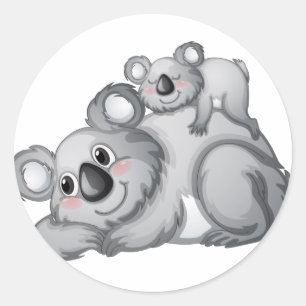 Pegatina Redonda Koala
