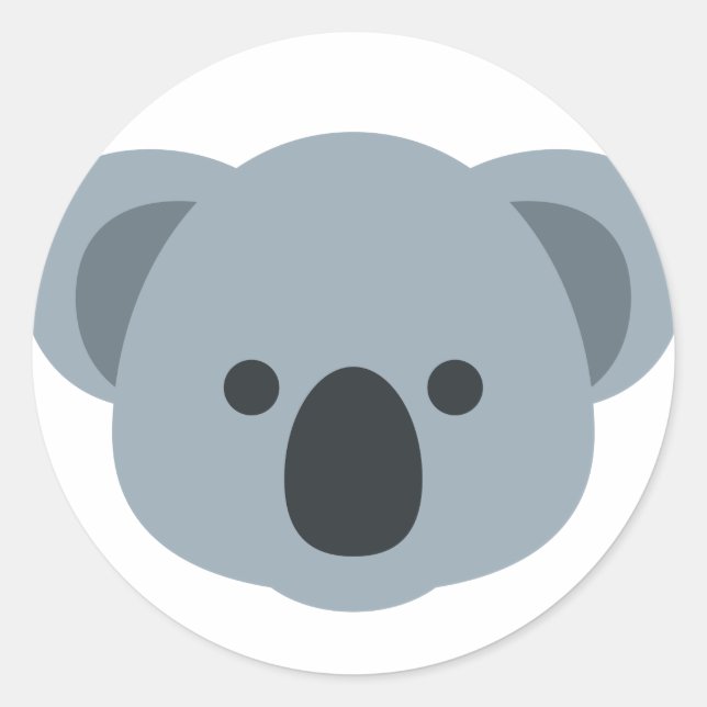 Pegatina Redonda Koala emoji (Anverso)