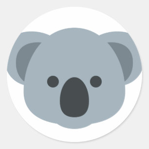 Pegatina Redonda Koala emoji