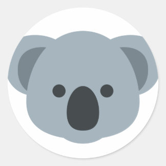 Pegatina Redonda Koala emoji