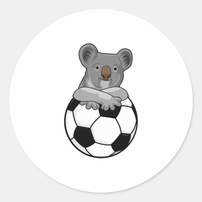 Pegatina Redonda Koala en Soccer Sports (Anverso)