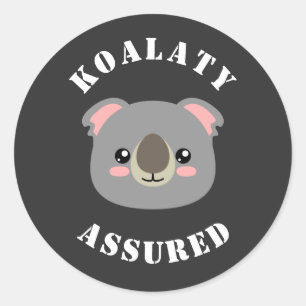 Pegatina Redonda Koalaty Assured
