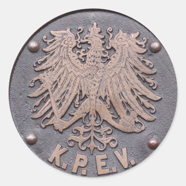 Pegatina Redonda Koeniglich Preussische Eisenbahn-Verwaltung (Anverso)