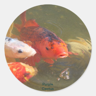 Pegatina Redonda Koi Fish v.1