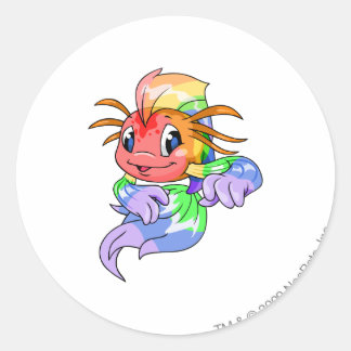 Pegatina Redonda Koi Rainbow
