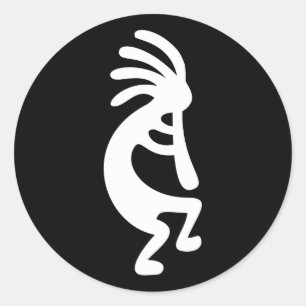 Pegatina Redonda Kokopelli