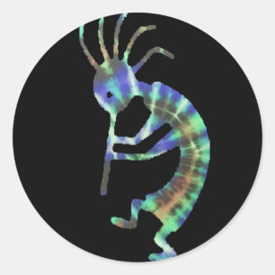 Pegatina Redonda kokopelli