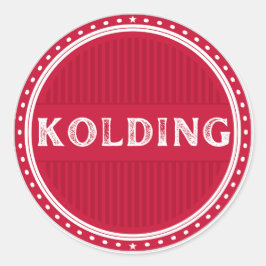 Pegatina Redonda Kolding City Pride Emblem – Danish Identity