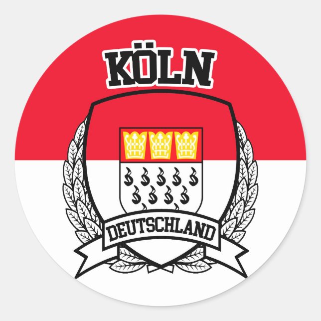 Pegatina Redonda Köln (Anverso)