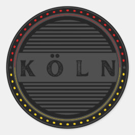 Pegatina Redonda Köln City Pride Emblem – German Identity