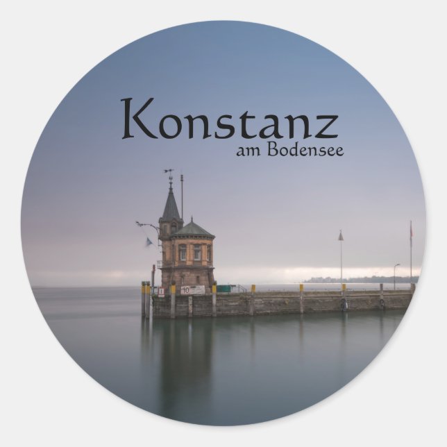 Pegatina Redonda Konstanz Souvenir (Anverso)