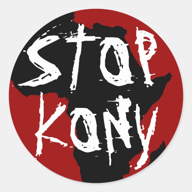 Pegatina Redonda Kony 2012 (Anverso)