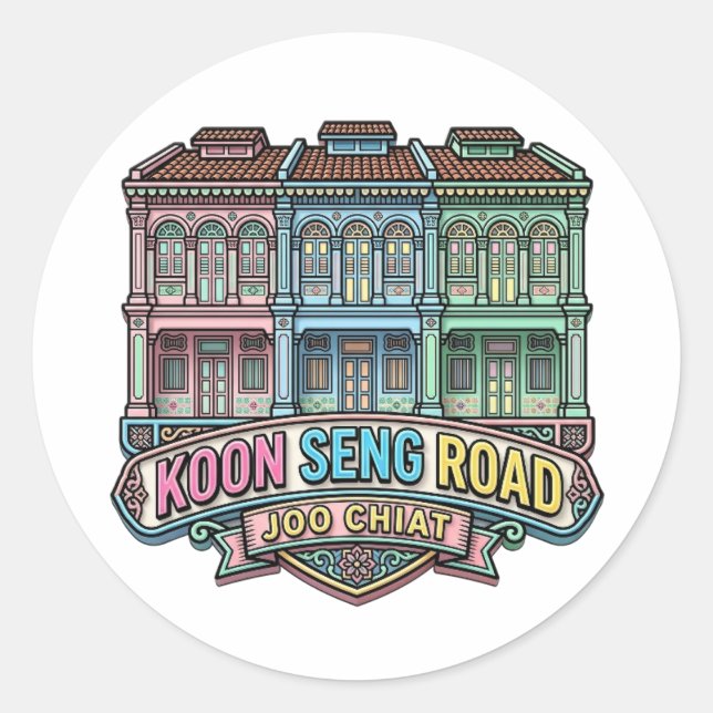 PEGATINA REDONDA KOON SENG ROAD (Anverso)