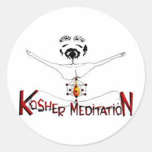 Pegatina Redonda Kosher Meditation