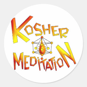 Pegatina Redonda Kosher Meditation
