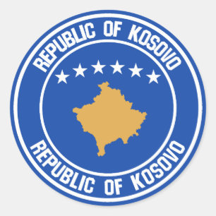 Pegatina Redonda Kosovo Round Emblem