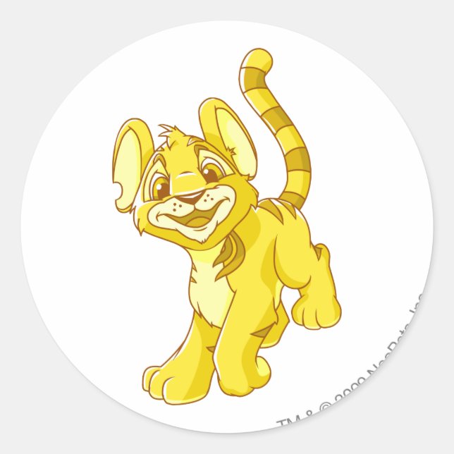 Pegatina Redonda Kougra Gold (Anverso)