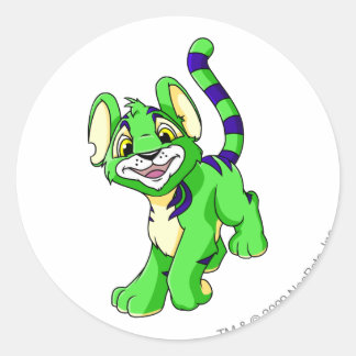 Pegatina Redonda Kougra Green