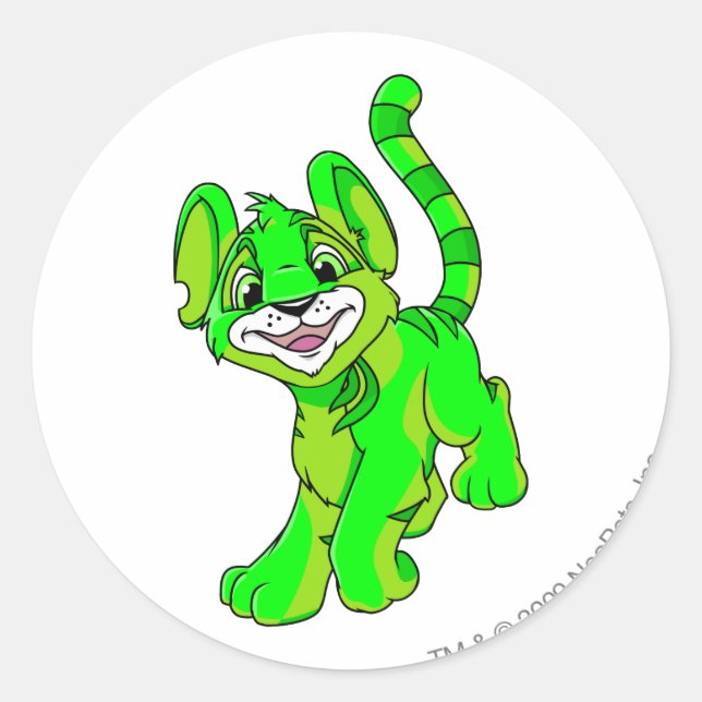 Pegatina Redonda Kougra Gslow (Anverso)