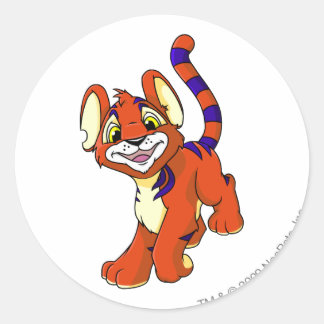 Pegatina Redonda Kougra Red