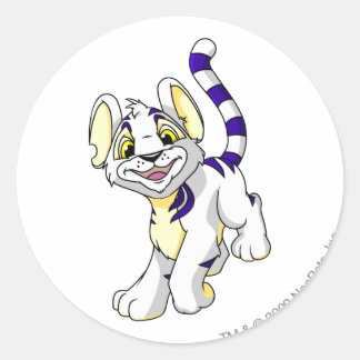 Pegatina Redonda Kougra White