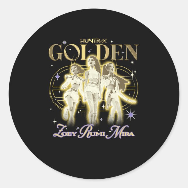 Pegatina Redonda Kp Demon Hunters Halloween Huntrix Golden Trio Ste (Anverso)