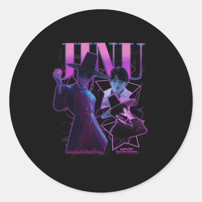 Pegatina Redonda Kp Demon Hunters Halloween Jinu Showcase Y2k Style (Anverso)