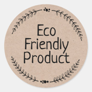 Pegatina Redonda Kraft Eco Friendly Product