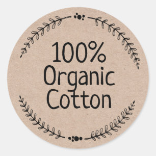 Pegatina Redonda Kraft ecológico 100% Algodón