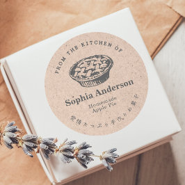 Pegatina Redonda Kraft Paper From the Kitchen of Homemade Pie