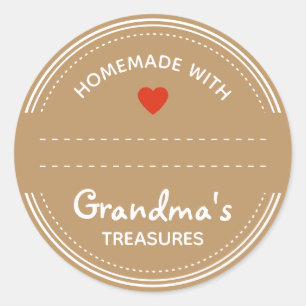 Pegatina Redonda Kraft Paper Marrón Etiquetas de Jar Blank Caja de 