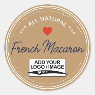 Pegatina Redonda Kraft Paper Marrón Jar Etiquetas de la tapa de la 