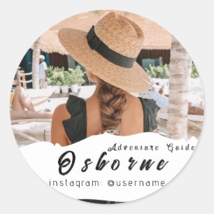 Pegatina Redonda Kraft Rocky Mountain Adventure Guide Business