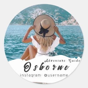 Pegatina Redonda Kraft Rocky Mountain Adventure Guide Business