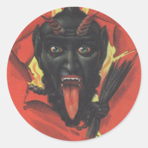 Pegatina Redonda Krampus