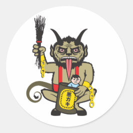Pegatina Redonda Krampus