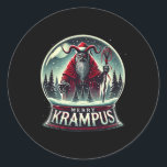 Pegatina Redonda Krampus Llega A La Ciudad Horror Merry Krampus Chr<br><div class="desc">Krampus Viene Al Pueblo Horror,  Navidades De Merry Krampus</div>
