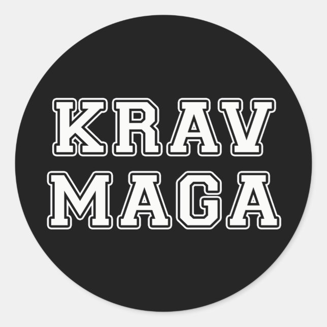 Pegatina Redonda Krav Maga (Anverso)