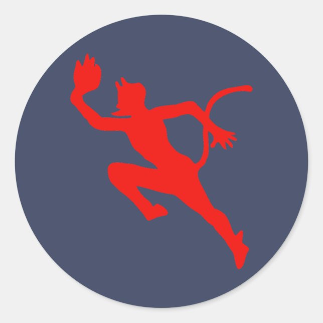 Pegatina Redonda Kriegsmarine U-552 Emblem - El diablo rojo (Anverso)