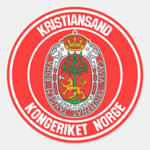 Pegatina Redonda Kristiansand Round Emblem