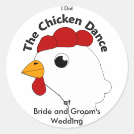 Pegatina Redonda KRW Custom Funny Chicken Dance Wedding
