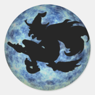 Pegatina Redonda KRW Halloween Moon WShadow