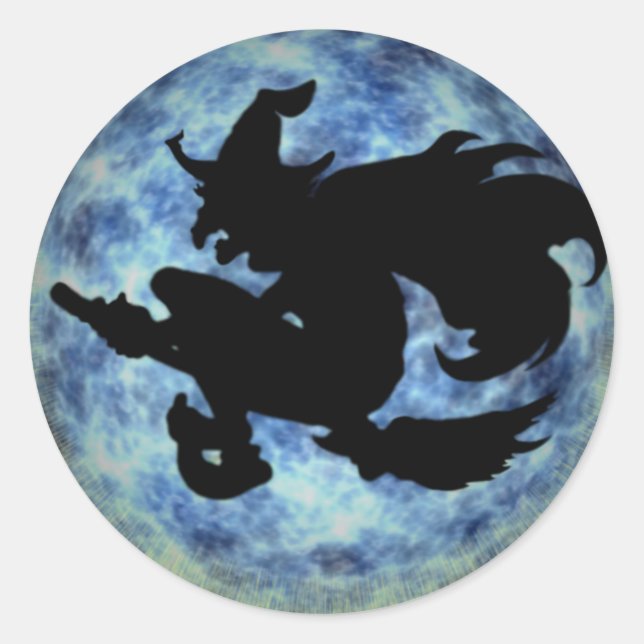 Pegatina Redonda KRW Halloween Moon WShadow (Anverso)